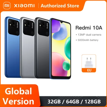 Küresel Sürüm Xiaomi Redmi 10A 32/64 / 128GB Smartphone Helio G25 Octa Çekirdek 6.53 