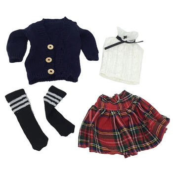 Kış Giysileri Takım Elbise için 1/3 BJD Bebek Elbise Aksesuarları 60cm Bebek Bebek Eşarp+ Çorap için 1/3 BJD bebek DIY Oyuncaklar Kız Hediye için