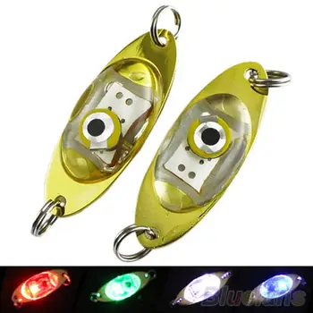LED balıkçılık Lures derin Bırak sualtı göz şekli balıkçılık kalamar zoka ışık yanıp sönen lamba 4 renk zoka lambası