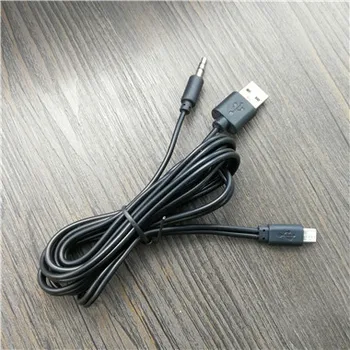 Mikro usb Erkek Erkek USB 2.0 5pin Standart + 3.5 mm AUX Ses jak bağlantısı Adaptör Kablosu Hoparlör Mp3 MP4 Oyuncu