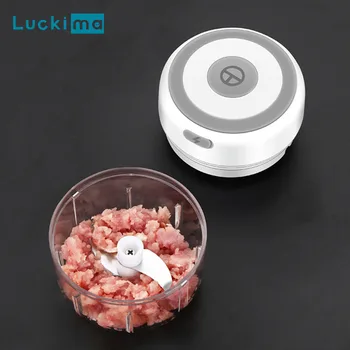 Mini Elektrikli mutfak robotu Sarımsak Zencefil Ezici Chopper USB Şarj Edilebilir Sebze Kırıcı Kıyma makinesi 250ML mutfak gereçleri