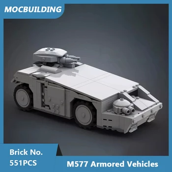 MOC Yapı Taşları Askeri Serisi M577 Zırhlı Araçlar Modeli DIY Monte Tuğla Eğitici çocuk oyuncakları Hediyeler 551 ADET