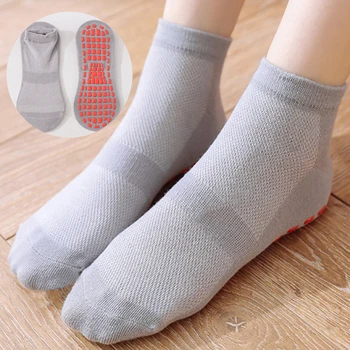 Moda Yoga Çorap Silikon Kaymaz Kat Çorap Nefes Pamuk Yetişkinler Trambolin Minderli Taban Kavrama Kadın Ayak Bileği Çorap