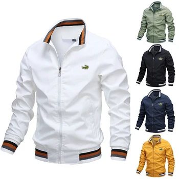 Nakış CARTELO Sonbahar ve Kış erkek Standı Yaka Rahat fermuarlı ceket Açık Spor Ceket Rüzgarlık Ceket Erkekler için