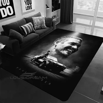 Paul Walker Aktör Baskı Kabarık Halı Ev Dekor için Hızlı ve Öfkeli Ev Oturma Odası Yatak Odası Halı Bar Balkon Fotoğraf Süsleme