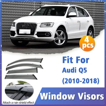 Pencere Siperliği Guard Audi Q5 2010-2018 Visor Havalandırma Kapağı Trim Tenteler Barınakları Koruma Guard Saptırıcı Yağmur Kalkan 4 adet