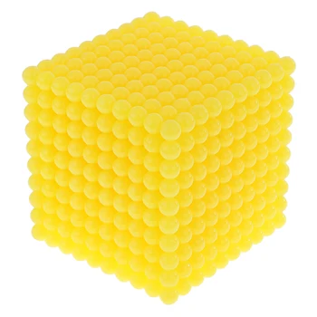 Plastik Bin Boncuk Küp 8 cm Sarı Montessori Matematik Oyuncak Noel Hediyesi