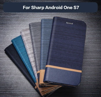 PU deri cüzdan Kılıf İçin Sharp Android Bir S7 İş telefon kılıfı İçin Sharp Android Bir S7 Kitap Çantası Yumuşak Silikon arka kapak