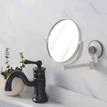 Punch-ücretsiz Vantuz Banyo Çift taraflı Ayna Açısı Ayarlanabilir Dönen Kozmetik Anti-skid Aynalar Su Geçirmez Makyaj