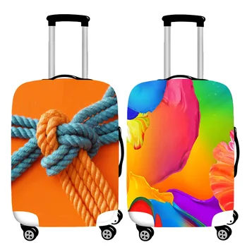 Renkli Graffiti Kalınlaşmak Bagaj Kapağı Elastik Bagaj Kapağı Uygun 19 İla 32 İnç Bavul Çantası tozluk Seyahat Aksesuarları