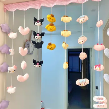 Sanrio Kuromi Melodi Hellokitty kapı perdesi Bölüm Perde Oturma Odası Yatak Odası Dekoratif Asılı Perde Oyuncaklar Kızlar için