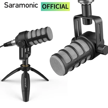 Saramonic SR - BV1 Kardioid Dinamik Masaüstü stüdyo mikrofonu Canlı Yayın için Bodcasting Podcasting Kayıt Stüdyosu Youtube