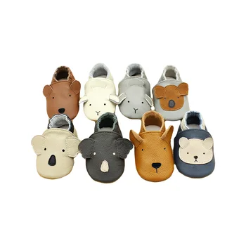 Sevimli Hayvanlar Şekil Erkek Bebek Kız Ayakkabı Toddler Moccasins Karışık Stil Yumuşak Bebek ayakkabıları Deri Konfor Bebek Ayakkabıları 0-24 Ay