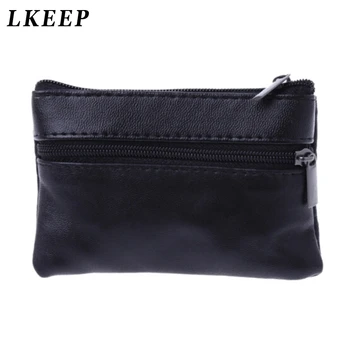 Siyah deri cüzdan kılıf çanta Kadın bozuk para çantaları Anahtarlık Çanta Yeni Yıl Hediye Moda Mini Sikke Cüzdan kadın