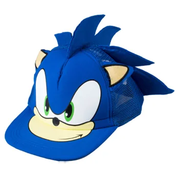 Sonic şapka 2022 Marka Dört Mevsim Mavi Stereo Yeni Sonic Şapka Serin Erkek Kız Şapka çocuk Beyzbol Kapaklar 48 - 54CM Sıcak Satış gölge
