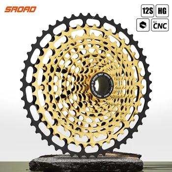 Sroad 11-50 T Dağ Bisikleti 12 s Kaset 12 hız MTB Kaset 12 v CNC Bisiklet Freeewheel uyar Süper Hafif CNC Bisiklet Aksesuarları