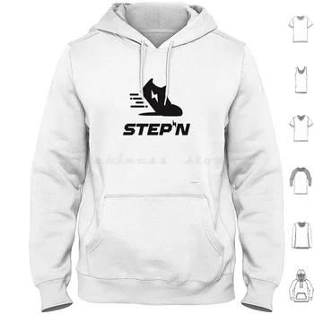 Stepn Logo-Trend Kripto Yeşil Metaverse Yeşil Satoshi Jetonu Hoodie pamuklu uzun kollu tişört Kazanmak için Hareket Edin Stepn Web