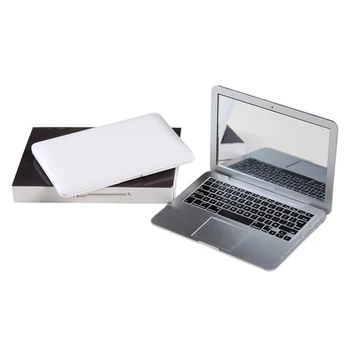 Taşınabilir Mini MirrorBook Hava Gümüş Roman Makyaj MirrorBook Hava Ayna Apple MacBook İçin Şekilli