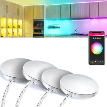 Tuya wifi Kontrolü Altında dolap led'i ışık RGB Veya CCT Açık Renk Sıcaklığı Sıcak + Beyaz Çift Renk Mutfak Dolap Aydınlatma