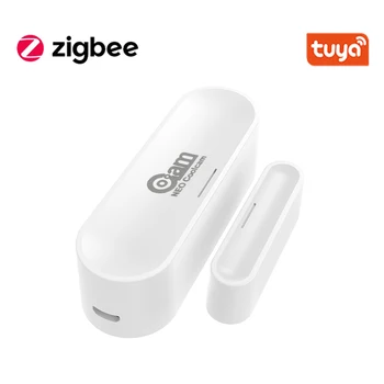 Tuya Zigbee Akıllı Kapı Pencere Garaj Sensörü Akülü veya USB Şarj İle Çalışır TUYA Akıllı Hub