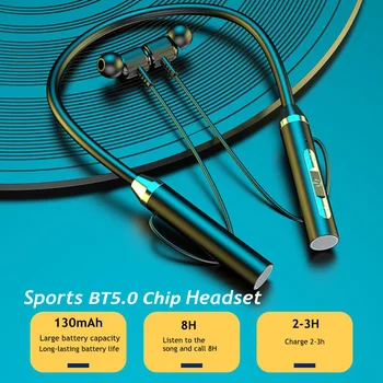 TWS Boyun kablosuz bluetooth 5.0 Kulaklık Manyetik Spor Koşu Kulaklık Su Geçirmez Kulaklık Gürültü Azaltma Kulaklıklar