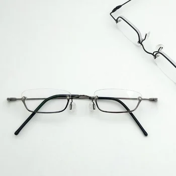 Ultra küçük vintage kare yarım çerçeve erkek presbiyopik gözlük retro bayanlar reçete optik yarım çerçeve gözlük 1.0 2.0