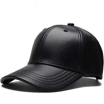 Unisex Katı Erkek Kadın beyzbol şapkası PU Deri Hip Hop Snapback Kapaklar Erkekler Kadınlar İçin beyzbol şapkası s Ayarlanabilir güneş şapkası şoför şapkaları