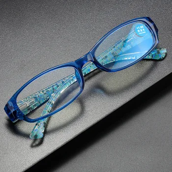 Unisex okuma gözlüğü Reçine Hafif Anti-mavi ışık okuma gözlüğü şeffaf Diyoptri Lens + 1.0 İla + 4.0