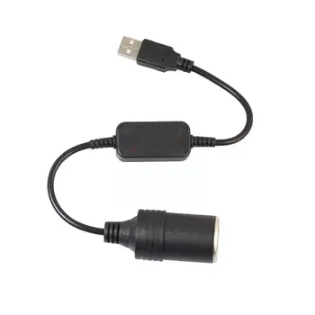 USB 5V İçin 12V Araç Çakmak Soket Güç adaptör kablosu İç Soket Aksesuarları Güç Otomatik Dönüştürücü Dişi Kablo Q4I6