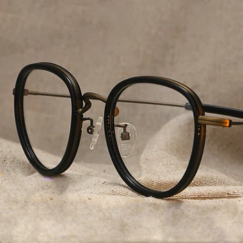Vintage Yuvarlak Gözlük Çerçeve Erkekler Kadınlar Retro Şeffaf Lens Gözlük Optik Miyopi Reçete Gözlük Çerçeveleri Gözlük Oculos