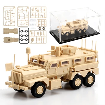VııKONDO 1/72 Ölçekli Askeri Modeli Yapı Kitleri Plastik ABD Cougar 6x6 MRAP Araç Vitrin ile DIY Montaj Oyuncak Erkekler için