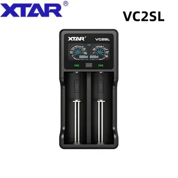 XTAR VC2SL akıllı şarj cihazı Renkli LCD Ekran USB Tip-C Şarj güç bankası için 3.6 V / 3.7 V Li-ion / IMR / INR / ICR 18650 26650 Pil