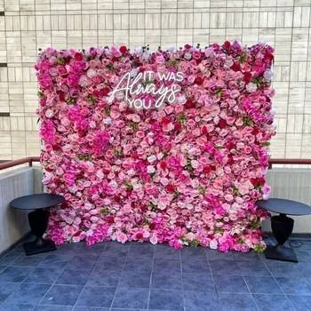 Yapay çiçek Duvar panel dekorasyon Düğün Arka Plan Doğum Günü Partisi Dekorasyon Çiçek Duvar Simülasyon Çiçek Duvar