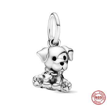 Yeni 925 Ayar Gümüş Boncuk Labrador Yavru Köpek Dangle Charm DIY güzel boncuk Fit Orijinal Pandora Takılar Bilezik Takı