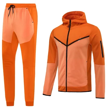 Yeni Marka erkek Eşofman erkek spor seti Hoodie Pamuk Streç antrenman kıyafeti Kaliteli Ceket Sweatpants Spor Seti Giyim
