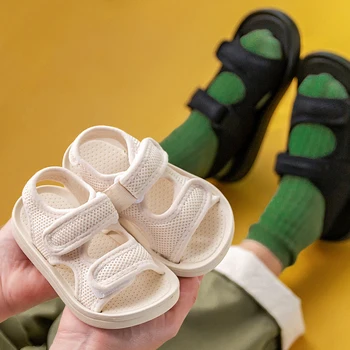 Yeni Yaz çocuk Sandalet Nefes Yürümeye Başlayan Çocuk Ayakkabı Hafif Taban Kız Erkek Sandalet İçi Boş Katı Rahat küçük bebek ayakkabıları