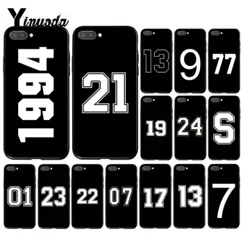 Yinuoda Futbol Şanslı numarası Ve mektup telefon kılıfı için Huawei Onur 8A 8X 9 10 20 Lite 7A 5A 8A 7C 10i 9X pro Oyun 8C