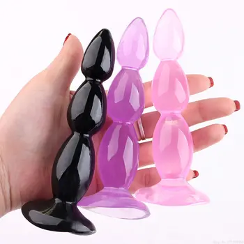 Yumuşak Anal Yapay Penis Butt Plug prostat masaj aleti Yetişkin Eşcinsel Phalluses Anal Plug Boncuk g-spot Erotik Seks Oyuncakları Erkekler İçin kadın Ürünleri