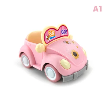 Yüksek Kaliteli Mini Orman Aile Q Geri Çekin Cabrio Araba Karikatür Minyatür Mobilya Dollhouse Araba Modeli Çocuk Oyuncak Hediyeler