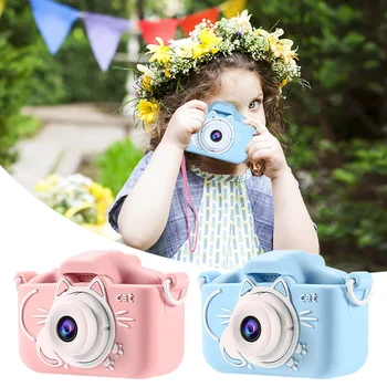 Çocuk Kamera 2 İnç Çift Kamera 1080P HD Ekran Çocuklar dijital kamera Açık Fotoğraf Video Mini Eğitici Oyuncaklar