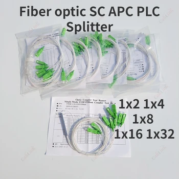 Ücretsiz Kargo 10 adet / grup Splitter 1X2 1X4 1X8 1X16 1X32 PLC SC / APC Fiber Optik Tek Modlu 0.9 mm G657A1 LSZH 1 m PVC