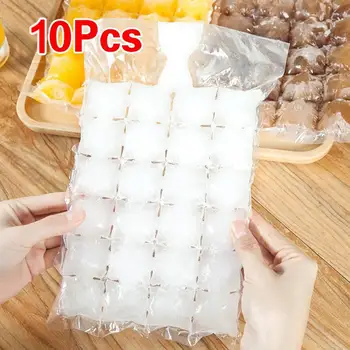 10 Adet / paket Tek Kullanımlık Buz Yapma Çanta Kendinden Sızdırmazlık Buz Küpü Tepsi Kalıp Yaz DIY İçme Aracı Ev Mutfak Alet 30*19cm