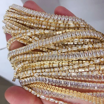 2 adet Tırnak Zinciri Takılar Altın / Gümüş Lüks Kristal Zirkon İnci elmas tırnak süsü Sanat Dekorasyon Tırnak Hattı Glitter Çizgi Mücevher