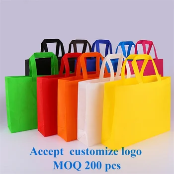 20 adet özel baskılı logo hediye dokuma olmayan saklama çantası/promosyon el moda/alışveriş çantası olmayan dokuma kumaş çanta işlemek 