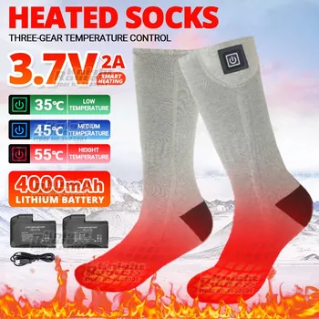 5000mah Kış ısıtmalı çorap Thermosocks kadın erkek Termal ısıtma ayak ısıtıcı Elektrikli Çorap sıcak tutan çoraplar CyclingTrekking Kayak