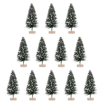 Ağacı Noel Ağaçları Minyatür Masaüstü Çam Mini Süs masa süsü Noel Küçük Yapay Fırça Şişe Sisal Süslemeleri