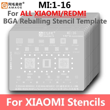 BGA Reballing Stencil Şablon için Xiaomi 12/11/10 Note8 SM6125 SDM710 SM8250 K50 K20 K30 PRO MI9 MI8 MI5 Not 2 /3/4 Redmı