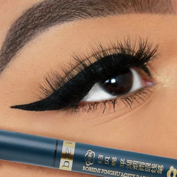 Hızlı Kuru su geçirmez Sıvı Eyeliner SWeatproof Smudge-Proof Uzun ömürlü Siyah Mavi Kahverengi göz Kalemi Kalem Güzelliğini Gözler Makyaj