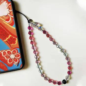 Ins Moda Kafatası kristal boncuklar Cep telefon zinciri Kadınlar Kızlar İçin Cep Telefonu Askısı anti-kayıp Kordon Asılı Kordon Takı