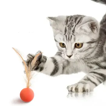 Kedi oyuncak kabarık topu ınteraktif komik kedi atlama topu sıkıntı rahatlatmak için köpek yüksek sıçrama pet oyuncak malzemeleri